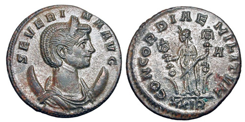 severina roman coin antoninianus